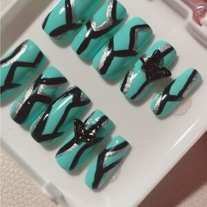 Long Coffin Look Nails